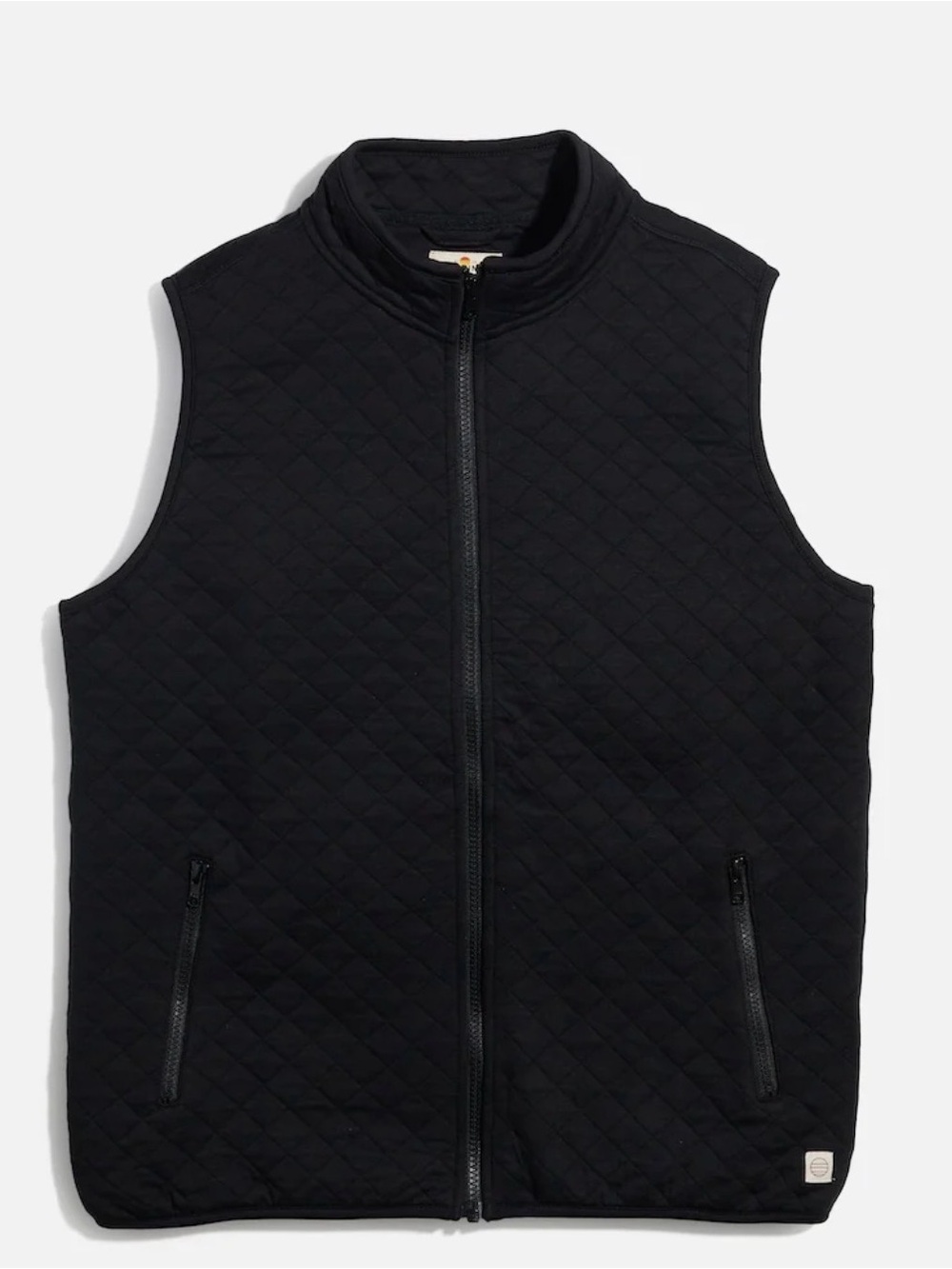 Marine Layer Men's Corbet Full Zip Vest in Black Size XXL